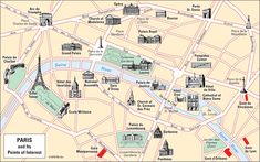 map of paris | Map/Still:Paris and its points of interest. Monuments, California Travel, Tourist Map, France Travel, Paris Map, Paris Landmarks