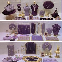 there are many different types of jewelry on display