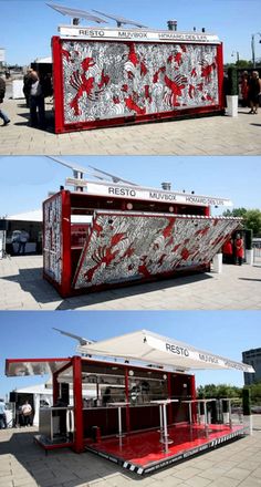 Food Truck Design, Coffee Shop Design, Container Coffee Shop, Food Truck, Cafe, Container Shop, Cafe Design