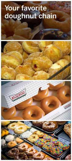 there are many different types of doughnuts on display