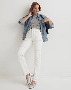 White Jeans, Stretch Denim, Jean