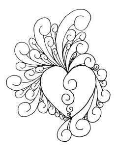 a heart shaped object with lots of bubbles on it's side, in black and white