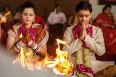 Indian Hindu wedding photography - Indian Weddings www.weddingsonline.in Indian Weddings, Indian Wedding Garland, Temple Wedding, Hindu Wedding