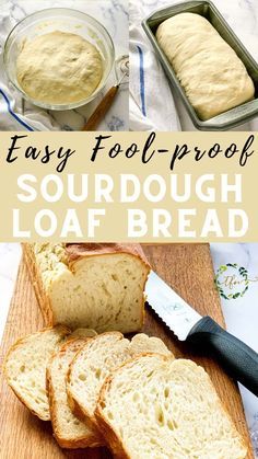 loaf of sourdough loaf bread on a cutting board