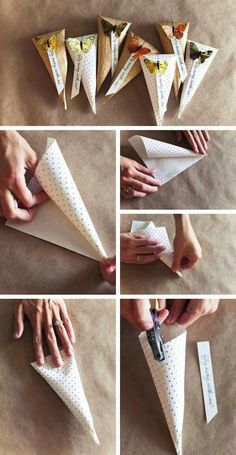 tutorial fotografici Diy Gifts, Gift Wrapping, Packaging, Cards, Wrapping Ideas, Diy Gift Wrapping, Paper Cones, Diy Gift