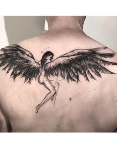 Image may contain: one or more people Tattoo Girls, Back Tattoo, Instagram, Girl Tattoos, Torso Tattoos, Wing Tattoo Designs