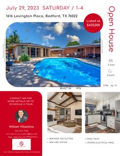 🥳ANNOUNCEMENT - OPEN HOUSE IN BEDFORD! See you all tomorrow! Please see flyer for details. Please share 😍 #openhouse #bedford #pool #readyformovein Bedford, Lexington, Hvac System