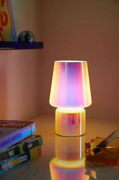 Little Glass Table Lamp | Urban Outfitters Interior, Retro, Funky Lamps, Cool Bedroom Lighting, Lighting Collections, Led Bulb, Fixtures, Glass Shades, Led Lights
