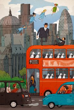Animation, Mary Poppins, Illustrations Posters, British Literature, James Bond, London Poster, London Illustration