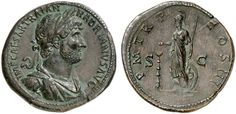 AE Sestertius. Roman Coin, Roman Empire, Hadrianus 117-138 AD. 122 AD. 26,17g. RIC 420, 611b. Almost EF. Price realized 2011: 4.000 USD. Empire, Civilization, Medals, Roma