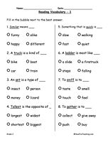 the worksheet for reading words and numbers