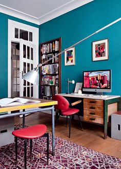... Home Office, Office Colors, Office Walls