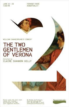 the two gentlemen of verona poster for pinot's shakespeare company,