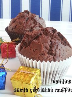 Vanilins: Damla çikolatalı muffin Cheesecakes, Chips