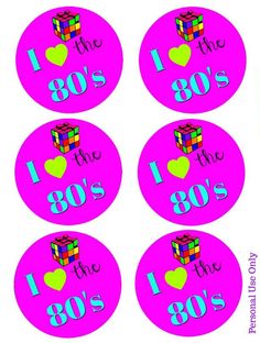 80's cupcake toppers! Design, Photo Editing, 80s Party, 80s, Picmonkey, Photo Editor, Party Planning, Free, Photo