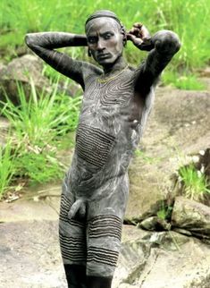 Surma Man with Painted Body, Ethiopia Camouflage, Indonesia, Mursi Tribe, Fotos, Afro Punk, Inspo