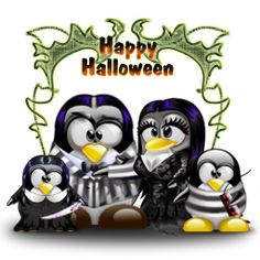 the adams family http://tux.crystalxp.net/en.id.7903-santang-the-adams-family.html Happy Halloween, Halloween, Adams Family, Happy, Halloween Painting, Penguin Love, Bowser, Cute Animals