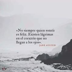a black and white photo with the words jane auster in spanish on top of it
