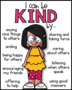 (FREE) Classroom Character Expectations - Being KIND Poster Teaching, Onderwijs, Tips, Kinder, Emotions, School, Kindness, Behavior
