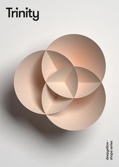 the cover of trinity magazine with an image of three paper circles on top of each other