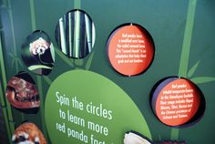 Red Panda exhibit signage at the Houston Zoo. Designed/collaboration by Nicte Creative Design. Group, Gibson, Fed