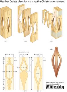 woodworking diagrams showing different shapes and sizes