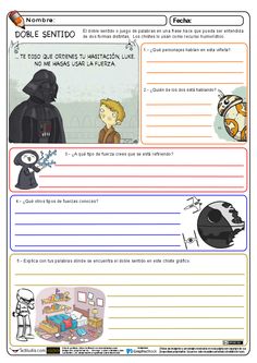 a spanish language worksheet for children with pictures and words on the front page