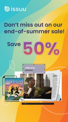 Don’t miss our Summer Sale! Take 50% off of Issuu Premium and scale your digital content strategy with Issuu for an entire year ☀️ Summer, Design, Content Strategy, How To Plan, Email Marketing Campaign, Summer Sale, Sale, Campaign, End Of Summer