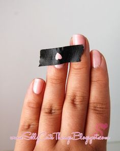 #DIY tip: cut a heart out of a piece of tape to make heart shapes on your nails. Diy, Diy Nails, How To Do Nails, Fingernails, Nail Tips