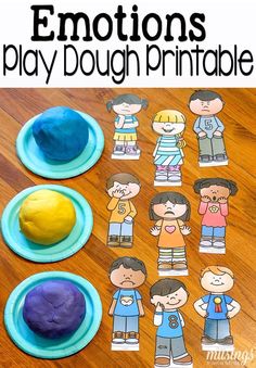 Download a free printable emotions pretend play set, perfect for playdough fun or sensory bin play! This fun kids' activity is a great way for children to learn about emotions.                                                                                                                                                                                 More Sensory Bin Play, Fun Activities For Kids