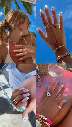 summer nails, summer nail designs, summer nail inspo, summer beach nails, vacation nails, short summer nails Pattern, Soft Pastel