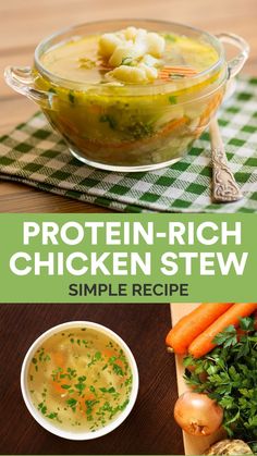 My High Protein Chicken Soup was the first recipe I created for our community. It hit all the notes: easy, comforting and delicious. And as an added bonus it is much higher in protein than store bought soup. If you're looking for something to help you reach your protein goals, check out this recipe! Paleo, Lunches, Atkins Diet, Healthy High Protein Meals, High Protein Dinner, High Protein Meals, High Protein Recipes