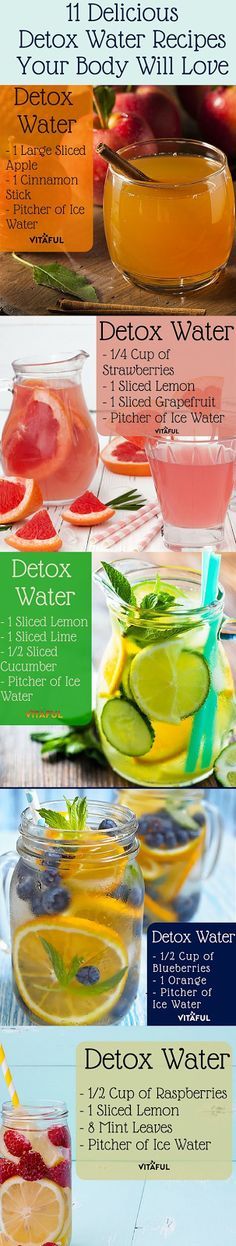 11 Delicious Detox Water Recipes Your Body Will Love Healthy Recipes, Health Drink