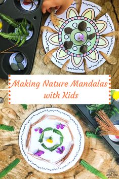 Activities For Kids, Nature, People, Camping, Nature Crafts, Nature Activities, Mindfulness For Kids, Mandala Making