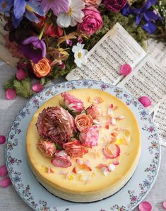 Taking cues from musical scores with a botanical theme, our festive menu showcases a bouquet of blossoms. Presented in an alcove of the garden, this symphony of flavors is certain to leave a lasting impression. Among the offerings, find the recipe for our Rose Petal Cheesecake at https://bit.ly/notefloralbeauty.