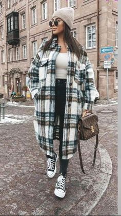 Casual Winter Outfits, Plaid Jacket Outfit, Stylish Outfits, Everyday Fashion Outfits