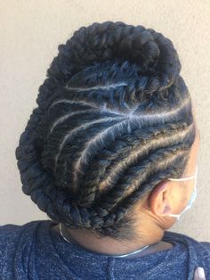 Protective Styles, Natural Styles, Ideas, Flat Twist Updo