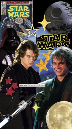 the cover to star wars magazine features two men in costumes