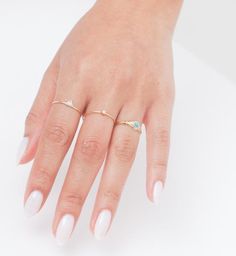 Cube Ring: Simple and sweet, this ring will become a favorite for everyday wear Dainty Ring, Solid Gold, Gold Accents