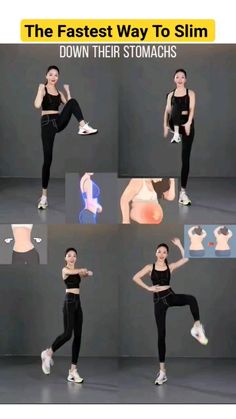 the fastest way to slim down their stomachs is by doing it in different poses