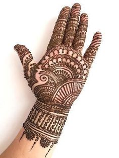90+ Gorgeous Indian mehndi designs for hands this wedding season Mandalas, Simple Mehndi Designs, Mehndi Designs Front Hand, Hand Mehndi, Full Hand Mehndi Designs