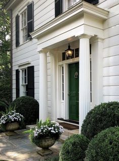 Architecture, Ideas, Mansions, Front Entrances, House Exterior, Classic House, Front Porch Planters