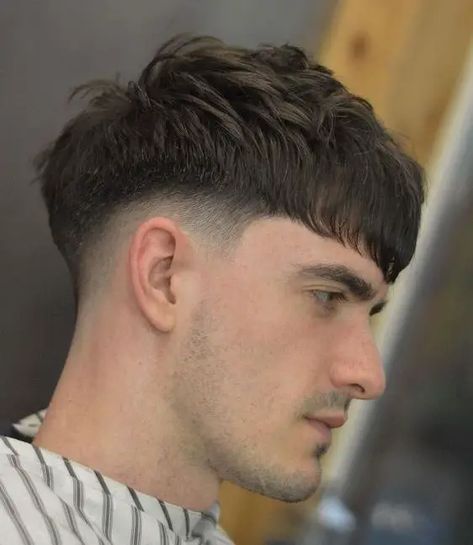Textured Fringe Haircut: 5 Styles to Try Mens Haircuts Fade, Mens Haircuts Short Hair, Medium Haircut Men Undercut, Men Fade Haircut Short, Men Haircut Curly Hair, Haircuts For Men, Mens Hairstyles Thick Hair, Disconnected Haircut, Medium Fade Haircut