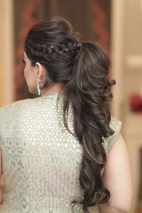 #Trending - Brides In Playful Ponytails Are Setting #BridalHairGoals! | WedMeGood Wedding Hairstyles, Indian Wedding Hairstyles, Bridal Lehenga, Indian Hairstyles, Indian Wedding, Bridal Hairdo, Engagement Hairstyles, Bride Hairstyles, Bridal Hair Buns