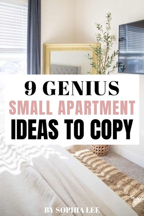 Apartment Living, Small Flat Decorating, Small Apartment Hacks, Apartment Hacks, Small Space Apartment Ideas, Apartment Decorating On A Budget, Small Apartment Decorating, Small Studio Apartment Decorating, Small Apartment Bedrooms