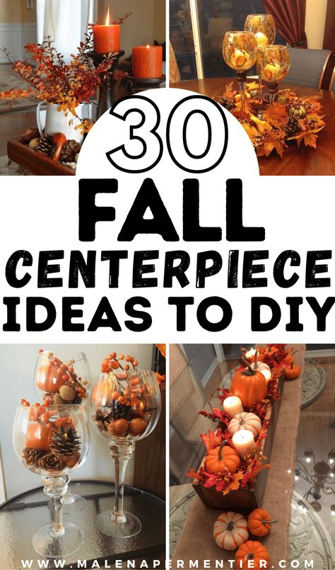 30 Easy Fall Centerpieces To Brighten Up Your Table This Season Decoration, Diy, Halloween, Thanksgiving, Fall Table Decor Diy, Fall Centerpieces For Table Diy, Fall Table Decorations, Fall Table Decor Centerpieces, Fall Centerpieces Diy