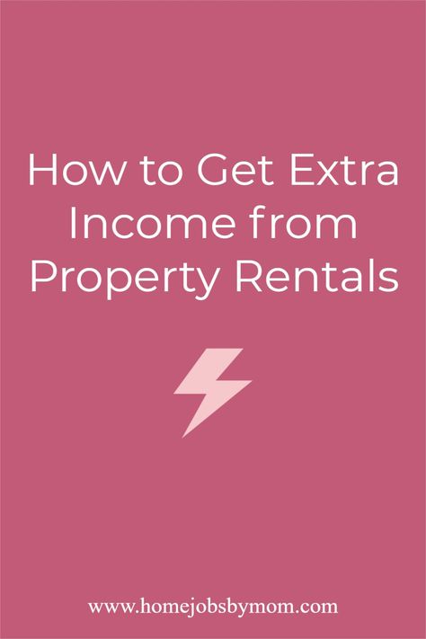 Owning a property rental is ideal for earning extra income and owning a prime asset that you can sell later. If you are thinking about being a landlord or are already one, use these tips to help boost your income. How to Get Extra Income from Property Rentals Real Estate Tips, Rental Income, Earn Extra Income, Real Estate Investing, Make Money From Home, Work From Home Jobs, Real Estate Rentals, Extra Income, Earn More Money