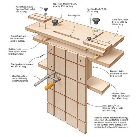 Make strong, versatile, repeatable joints with a plunge router and slip tenons. Woodworking Projects, Woodworking Joints, Woodworking Jig Plans, Woodworking Jig, Woodworking Workshop, Woodworking Tips, Woodworking Jigsaw, Woodworking Techniques, Cool Woodworking Projects