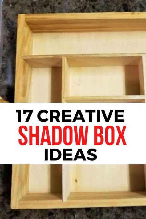 If you're looking for a creative homemade gift idea for boyfriend, friends or mom then check out these creative shadow box displays. Perfect as wedding, baby or graduation gifts as well, these unique ideas make for great home decor projects on a budget, you can even learn how to make a shadowbox from old drawers. #diy #shadowbox #ideas Craft Shadow Box Ideas, Diy Shadow Box Shelves, Easy Diy Shadow Box Ideas, Shadow Box Frames Ideas Creative, Large Shadow Box Ideas, Diy Wedding Frame Gift, Ideas For Shadow Boxes, Shadow Box Display Ideas, Memory Shadow Box Ideas Funeral Diy