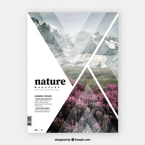 Nature magazine cover template. Download thousands of free vectors on Freepik, the finder with more than a million free graphic resources Layout, Desain Grafis, Design Graphique, Marketing, Publication Design, Typografie Design, Grafik Design, Presentation Design, Portfolio Design